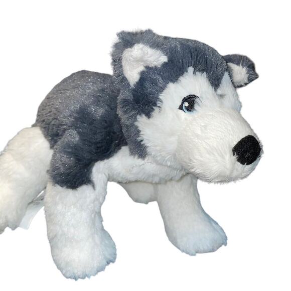 IKEA Plush Dog Siberian Husky Livlig Wolf Puppy Stuffed Animal Nursery Decor 10" - Picture 9 of 12